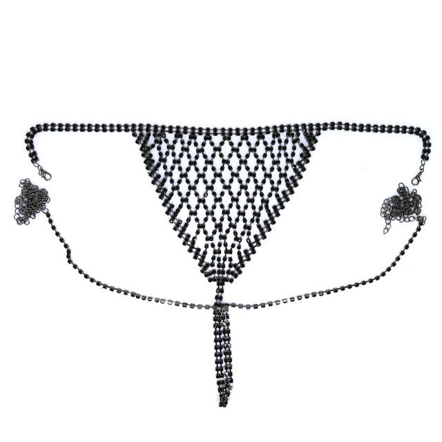 Fashion jewelry Europe and the United States cross-border explosions body chain exaggerated rhinestone bikini chest chain underwear sexy nightclub style body chain