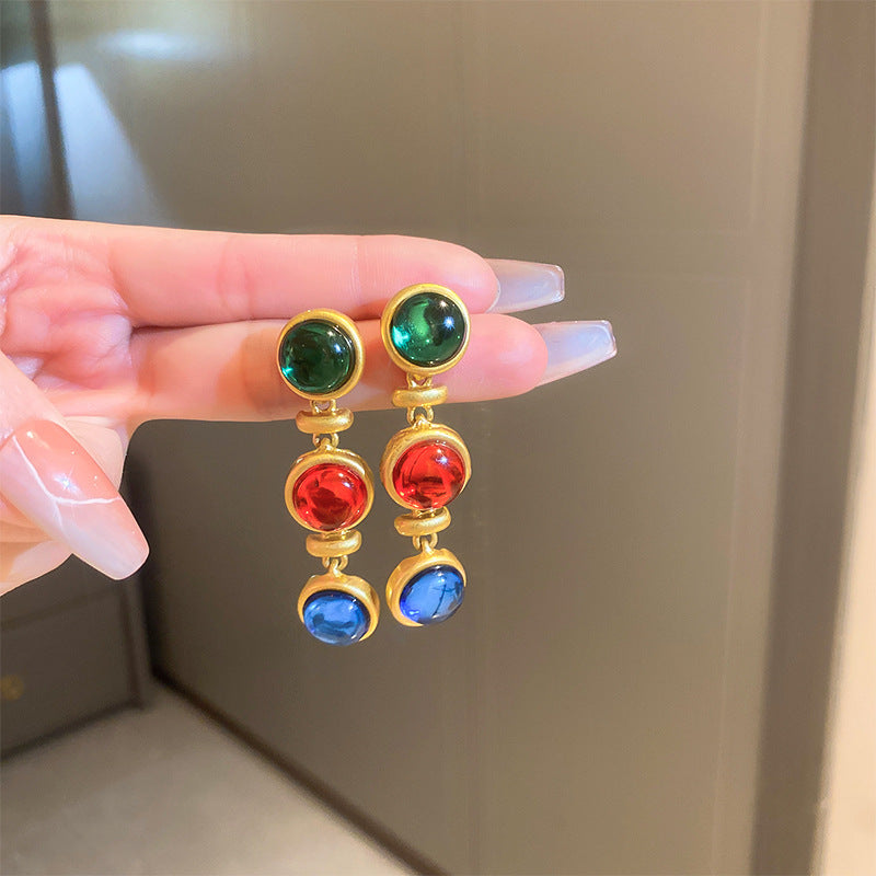 首饰耳环中古vintage饰品 个性设计爆款925银针耳环气质高级感耳饰女批发