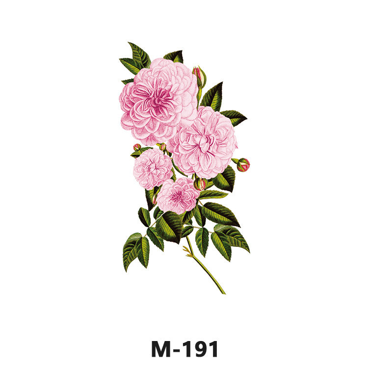 Free shipping Tattoo Wholesale New Tattoo Sticker Long Lasting Waterproof Stickers English Alphabet Letters Flowering and Fruiting Color Arm Half Sleeve Simulation Tattoo Sticker