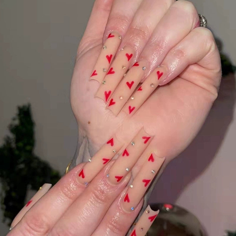 (Hand-made nail) The dark fairy in Europe and America is dying, the magic mirror powder is white, and the finished nail product, Millennium Spice Girl fake nails patch, is worn for a long time.