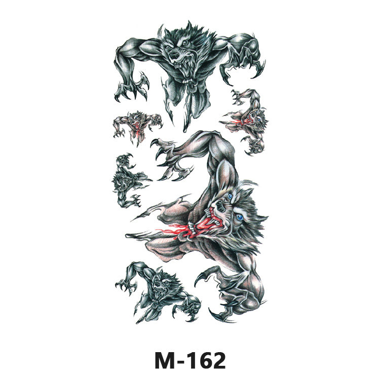 Free shipping Tattoo Wholesale New Tattoo Sticker Long Lasting Waterproof Stickers English Alphabet Letters Flowering and Fruiting Color Arm Half Sleeve Simulation Tattoo Sticker