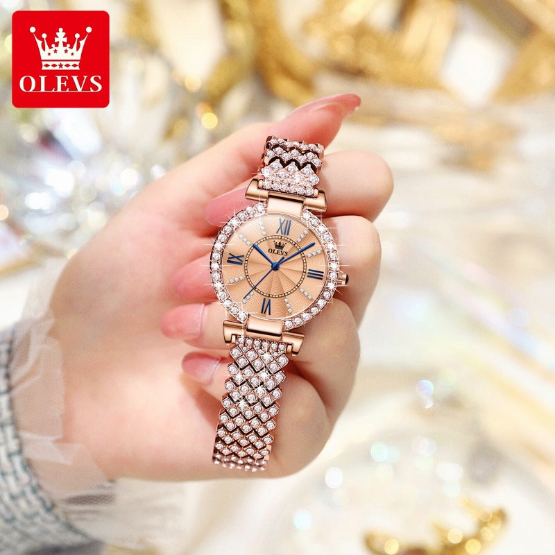 Women's fashion watch Oulishi brand watches wholesale cross-border Full star quartz watch ins style women's watch women's watch