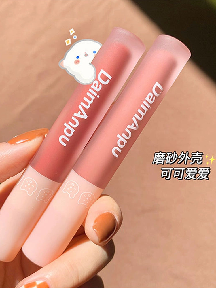 绵绵粉砂雾面口红唇釉持久不粘杯不脱色显白女学生丝绒哑光唇泥口红