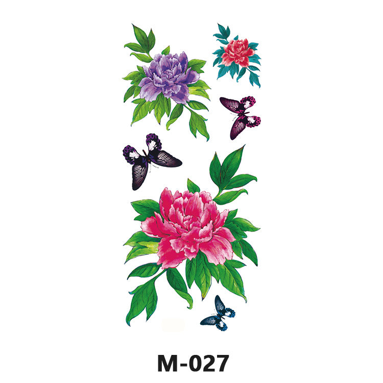 Free shipping Tattoo Factory Wholesale Tattoo Sticker Tattoo Men's and Women's Flower Butterfly Color Waterproof Tattoo Sticker Internet Celebrity Tattoo Sticker Paper