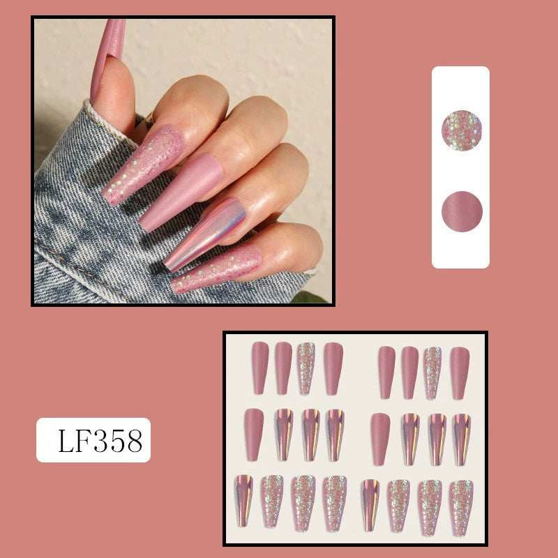 (Hand made nail) Nail pieces, wearing nail pieces, long cross-border nail products, fake nails, European and American wearing nail nails