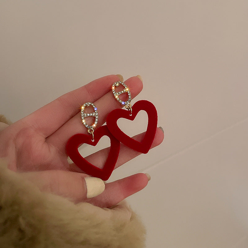 925银针植绒蝴蝶结珍珠耳环复古甜美气质耳钉时尚高级感耳饰批发