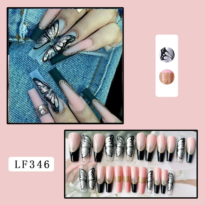 (Hand made nail) Nail pieces, wearing nail pieces, long cross-border nail products, fake nails, European and American wearing nail nails