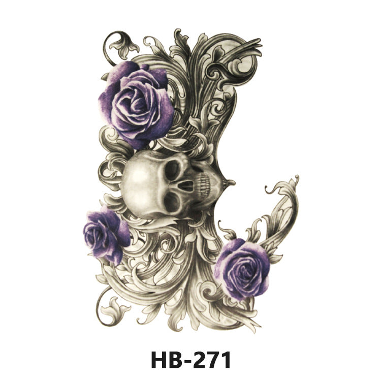 Free shipping Tattoo European and American Flower Personalized Wholesale Tattoo Sticker Waterproof and Durable Artificial Flower Arm Tattoo Temporary Chest Waist Sticker Tattoo