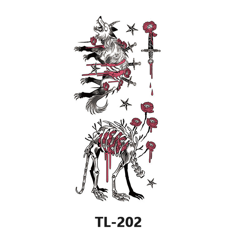 Free shipping Tattoo Factory Wholesale Fresh Tattoo Sticker Men's and Women's Flower Tattoo Stickers in Stock Direct Selling to Map Colorful Flowers