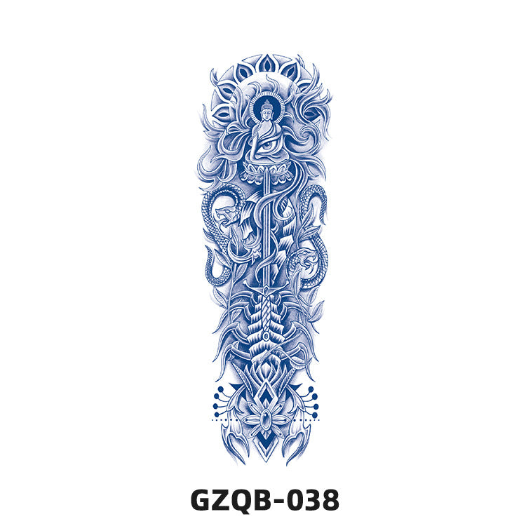 Free shipping Tattoo Factory in Stock Wholesale Herbal Juice Full Arm Tattoo Sticker Waterproof Sweat-Proof Imitation Tattoo Semi Permanent Tattoo Sticker