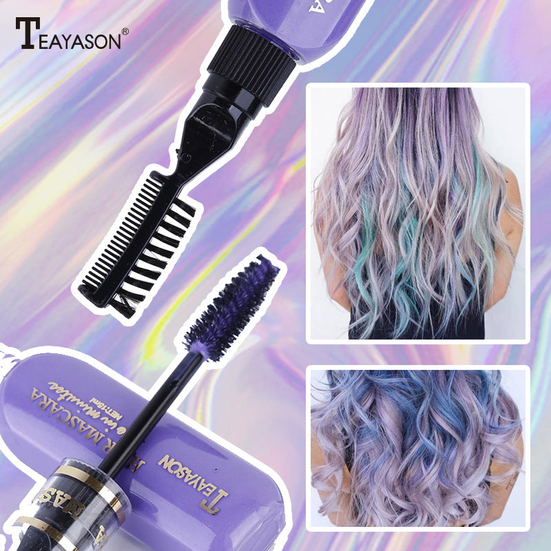 Disposable hair dye White dark blue dye Color Highlights Color Mascara dual purpose