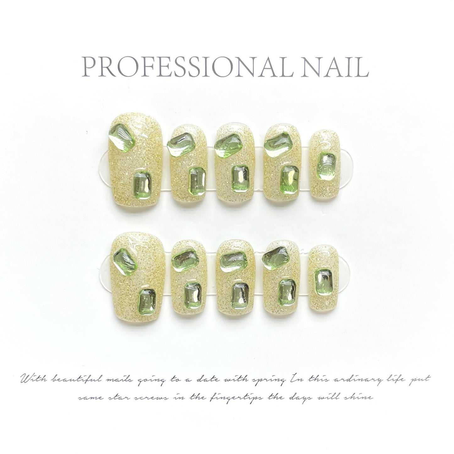 (reusable nail)Original real hand wearing Princess Jia French long gentle romantic manicure nail patch wholesale