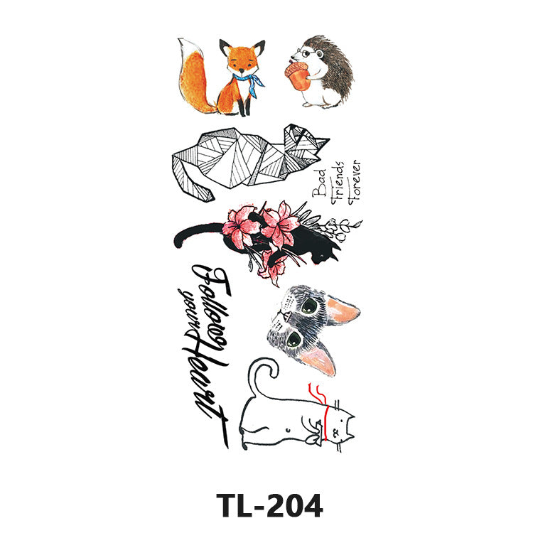 Free shipping Tattoo Factory Wholesale Fresh Tattoo Sticker Men's and Women's Flower Tattoo Stickers in Stock Direct Selling to Map Colorful Flowers