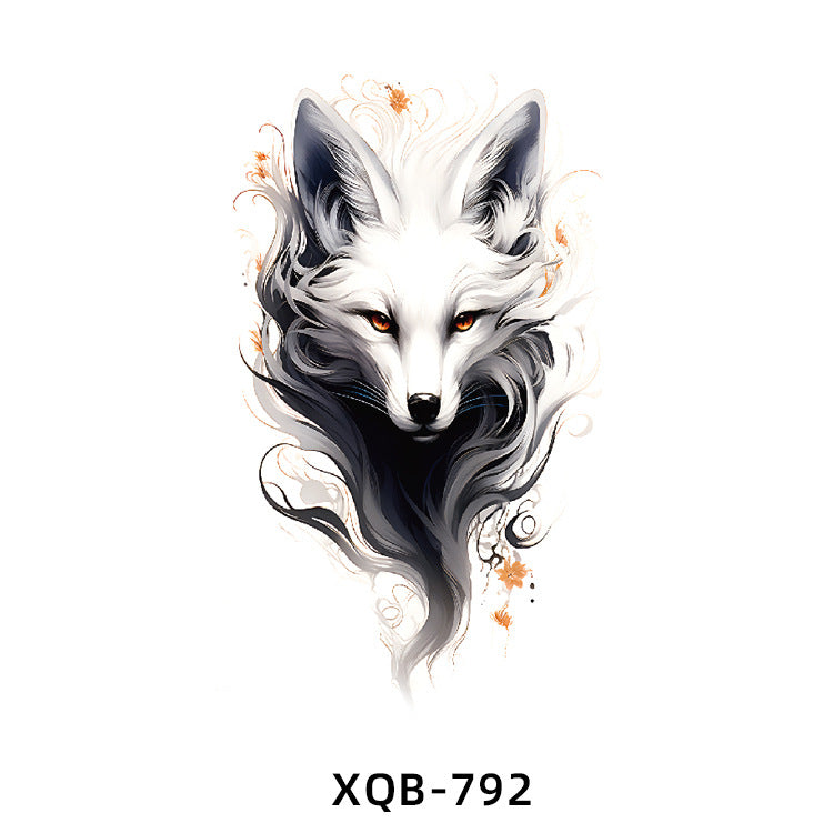 Free shipping Tattoo Factory Wholesale Small Full Arm Flower Tattoo Sticker Half Sleeve Waterproof Big Picture Men and Women Black and White, Colored Animal Tattoo Sticker Paper