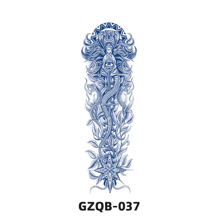 Free shipping Tattoo Factory in Stock Wholesale Herbal Juice Full Arm Tattoo Sticker Waterproof Sweat-Proof Imitation Tattoo Semi Permanent Tattoo Sticker