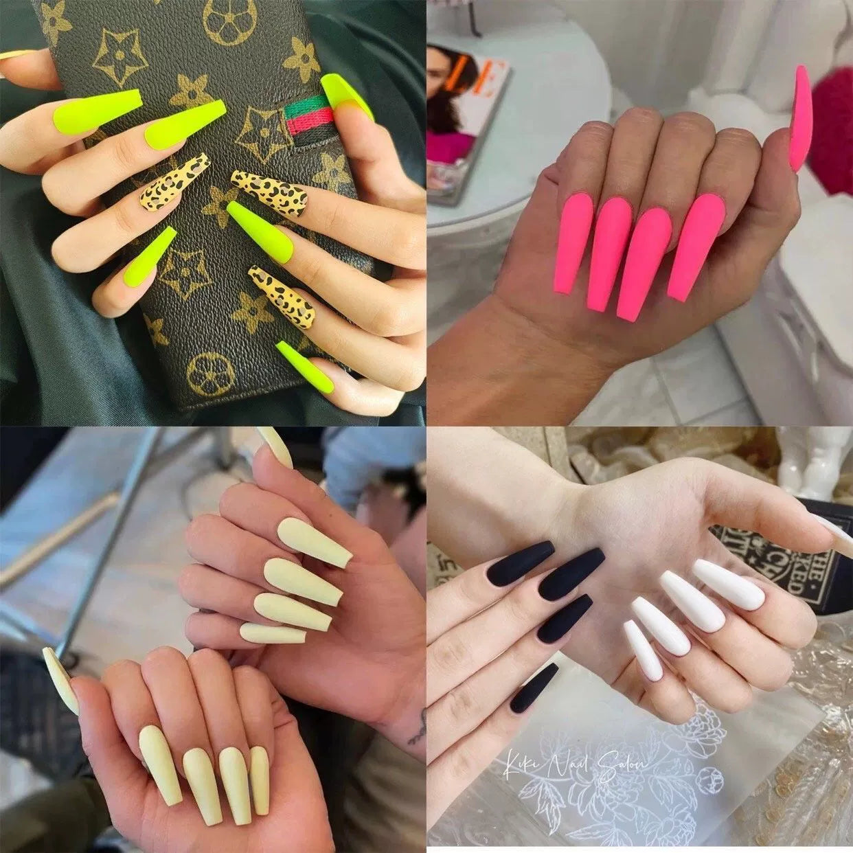 (Hand made nail) European and American style ballet long style nail patch fake nail product nail patch detachable and reusable for wearing nails