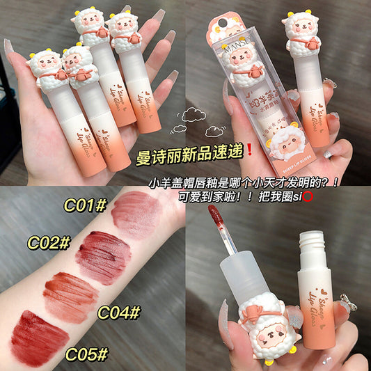 MANSLY立体小羊口红唇釉唇泥持久显白口红女平价学生秋冬小众品牌唇彩