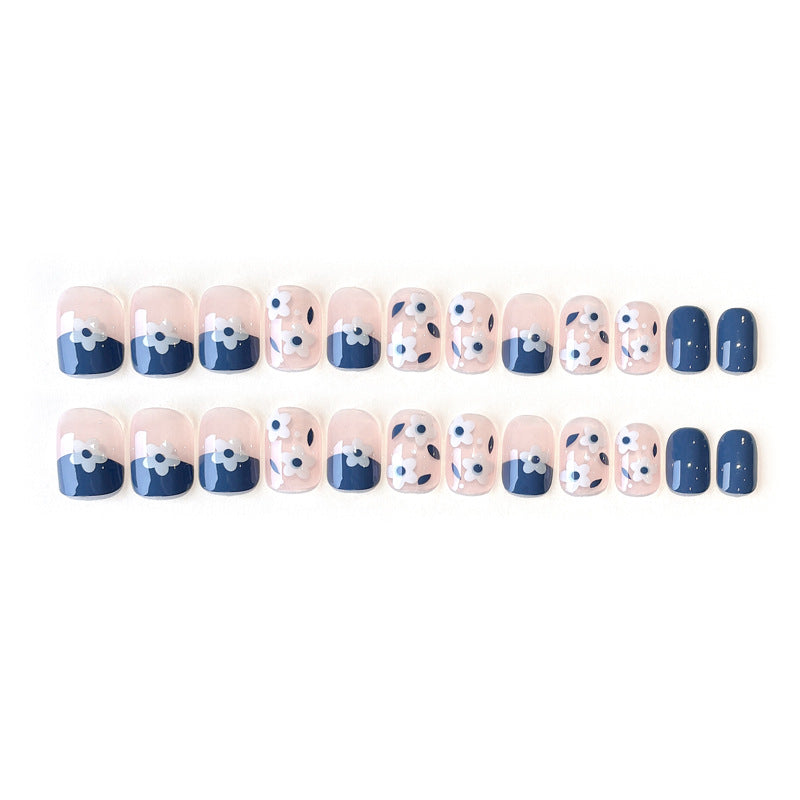 Fashion  nail New Nail Beauty Wear Nail Short Cute Style Nail Patch Wear Nail Flower Nail Stickers Wholesale A45