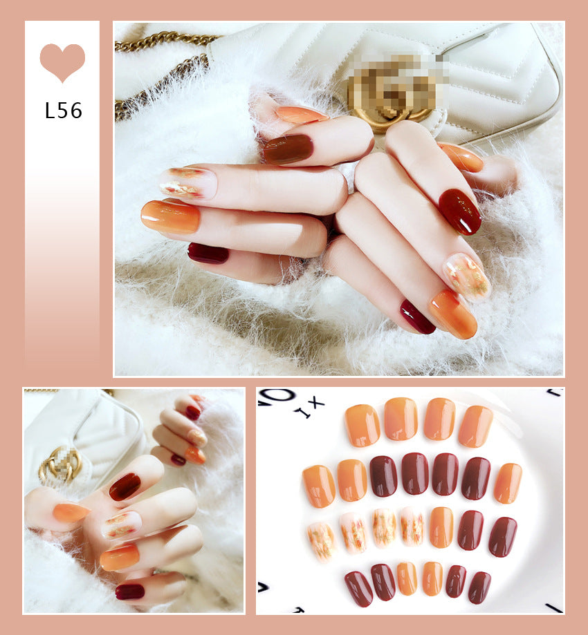Fashion  nail Internet Celebrity Fake Nail Patch Wear Armor Finished Product Nail Tip Nail Stickers Disassembly Nail Patch Female Removable Nail Stickers