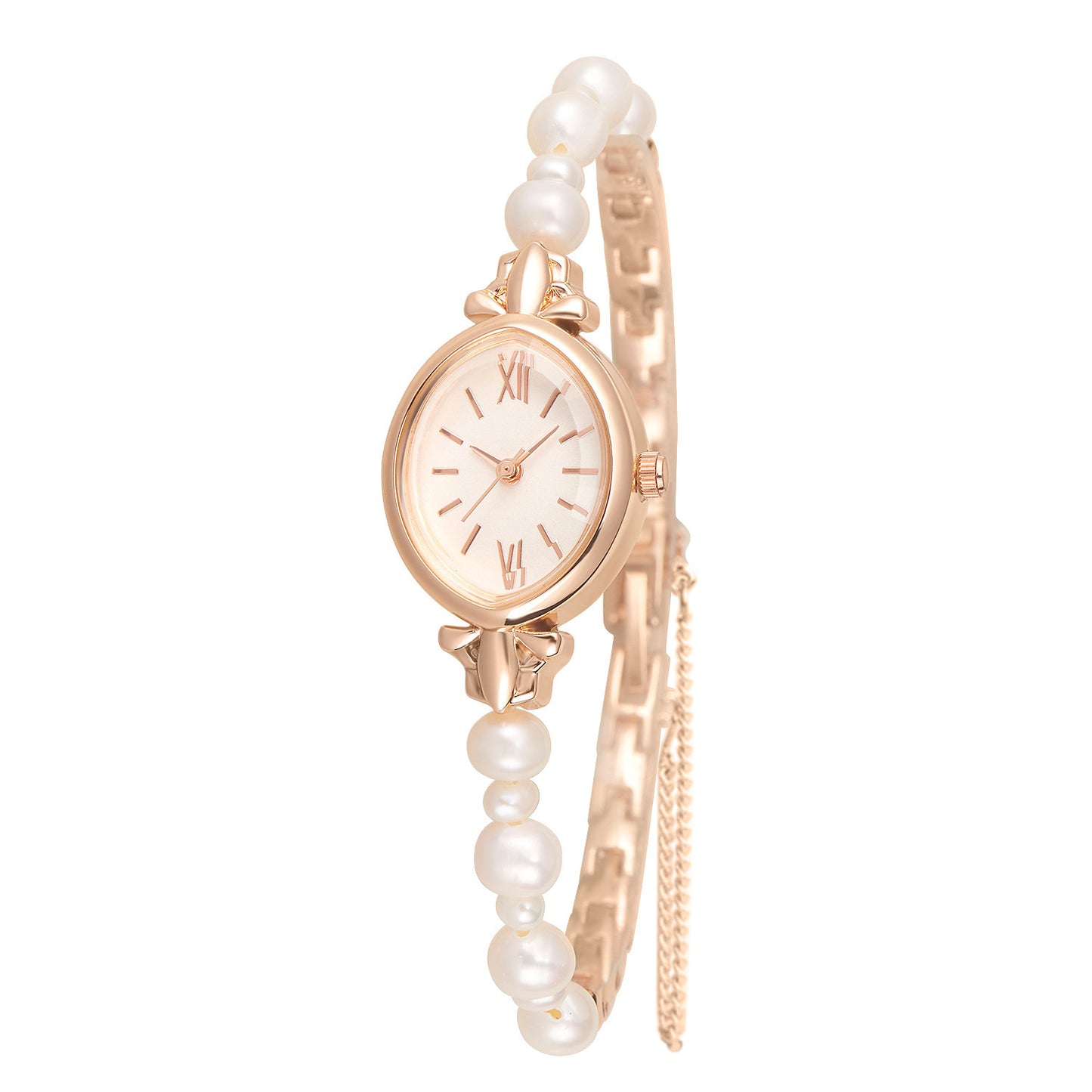 Fashion women's watchAffordable Luxury Fashion Women's Watch Natural Freshwater Pearl Strap Watch Bracelet Suit Waterproof Creative Quartz Women's Watch