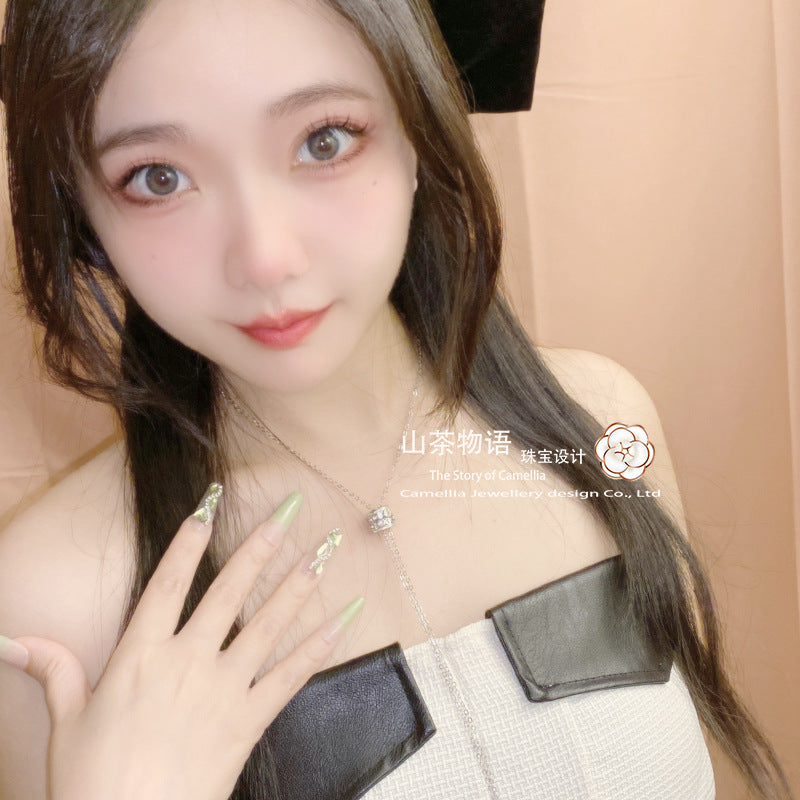 尚美家超仙流苏小蛮腰项链女毛衣链镀金轻奢小众设计百搭锁骨链女