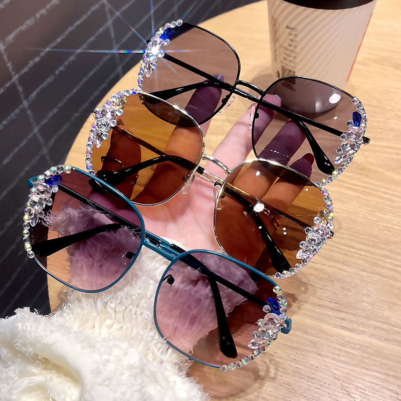 Women's fashion glasses 2023新款墨镜女士防晒防紫外线高级感大脸显瘦太阳眼镜潮牌夏时尚