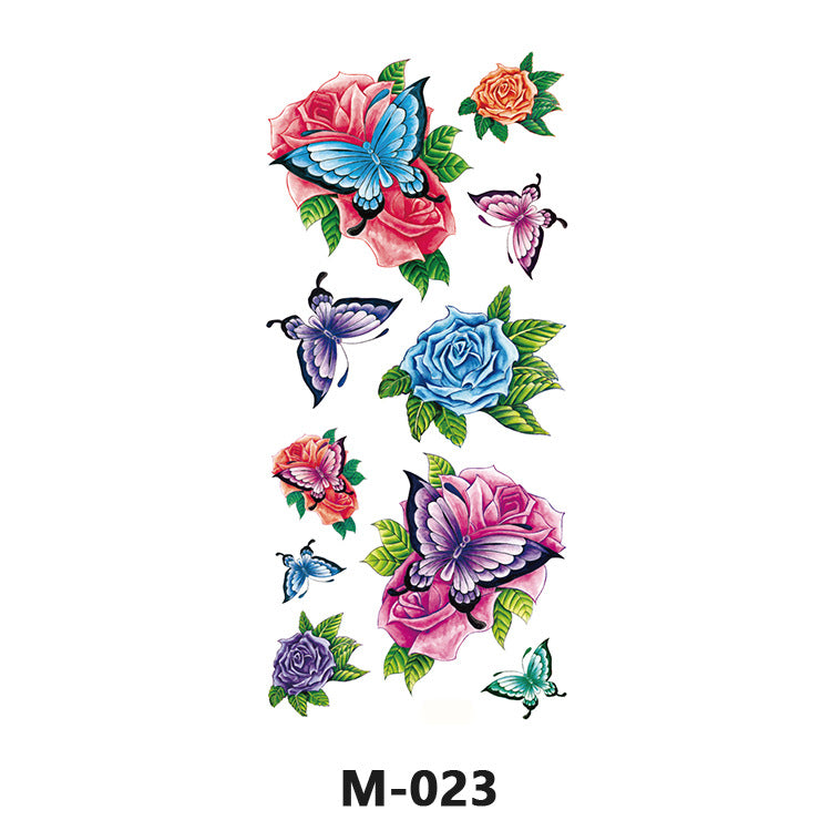 Free shipping Tattoo Factory Wholesale Tattoo Sticker Tattoo Men's and Women's Flower Butterfly Color Waterproof Tattoo Sticker Internet Celebrity Tattoo Sticker Paper