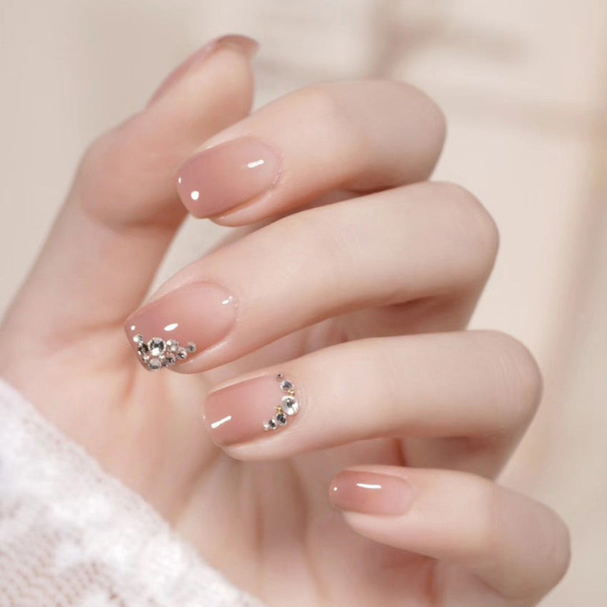Fashion  nail New Fresh Sweet Gradient Nail Stickers Fake Nails Fresh Handmade Wear Armor Wholesale A25