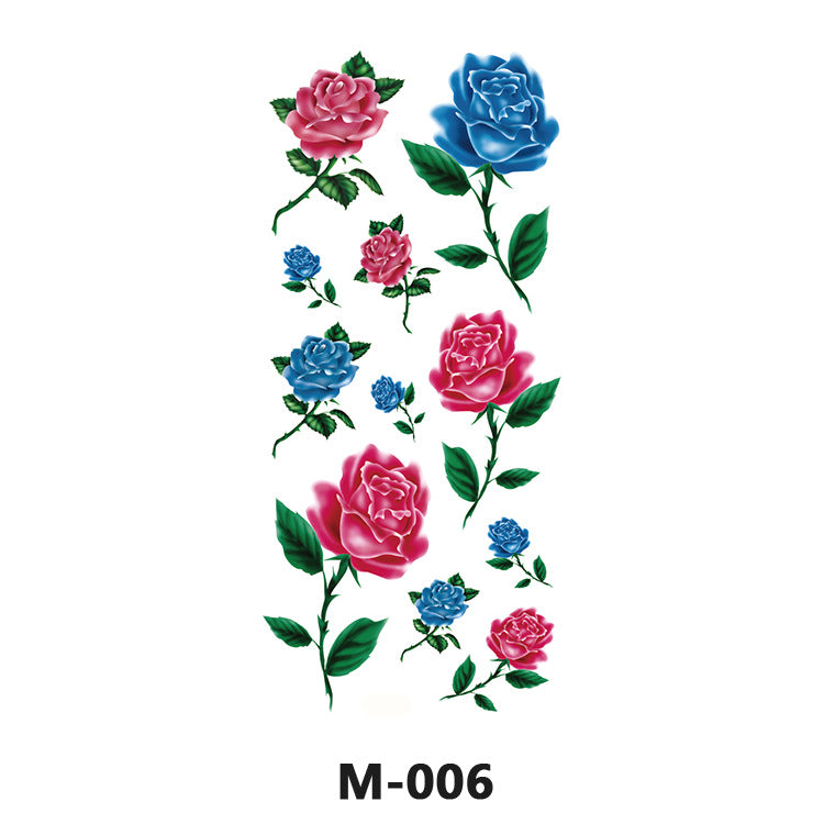 Free shipping Tattoo Factory Wholesale Tattoo Sticker Tattoo Men's and Women's Flower Butterfly Color Waterproof Tattoo Sticker Internet Celebrity Tattoo Sticker Paper