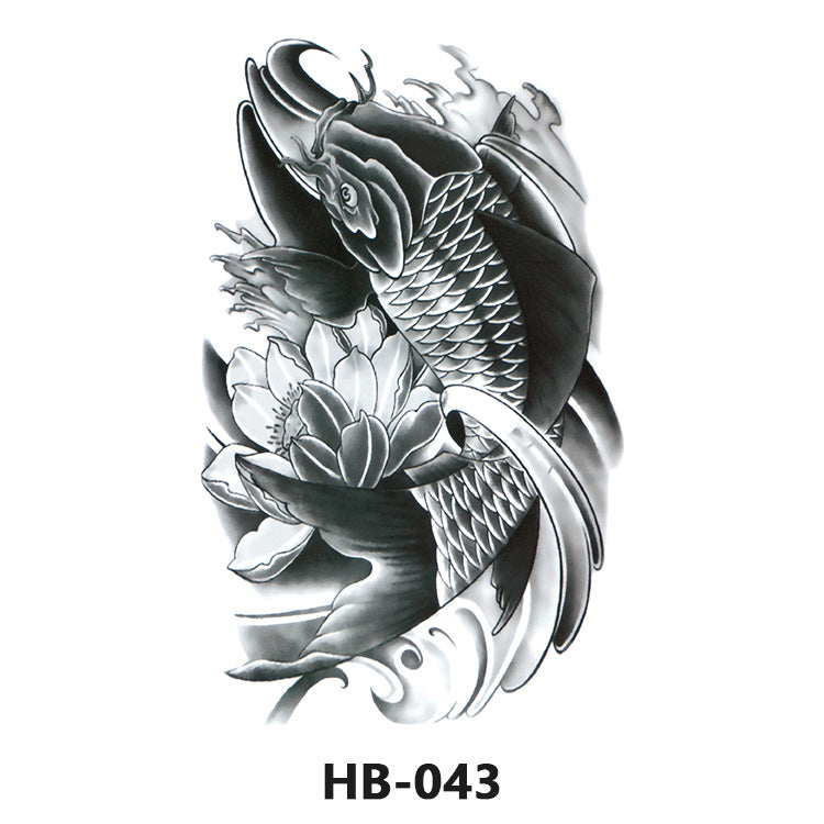 Free shipping Tattoo Cross-Border Factory in Stock Wholesale Artistic Tattoo Sticker Waterproof Fashion Flower Arm Stickers Half Sleeve Temporary Tattoo Sticker Men and Women