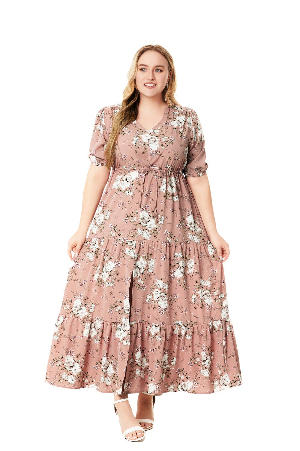Fashion women's wear 2024 plus Size Women's Clothing Summer New Bohemian Print Loose Dress Sq0217