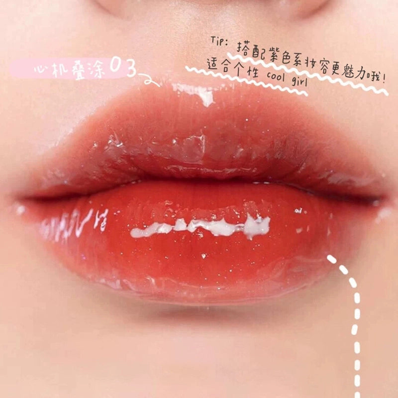 透明水光口红唇蜜珠光带闪镜面润泽唇釉嘟嘟玻璃唇保湿唇乳女学生平价