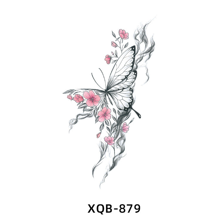 Free shipping Tattoo Small Full Arm Animal Tattoo Tattoo Sticker Half Sleeve Simulation Waterproof Black and White, Colored Flower Men and Women Tattoo Sticker Paper Wholesale