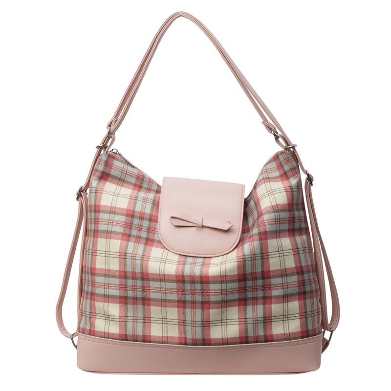 Dopamine Bag Free shipping Tattoo Dopamine plaid large-capacity bag women's 2024 new fashion shoulder bag commuter women's backpack tote bag