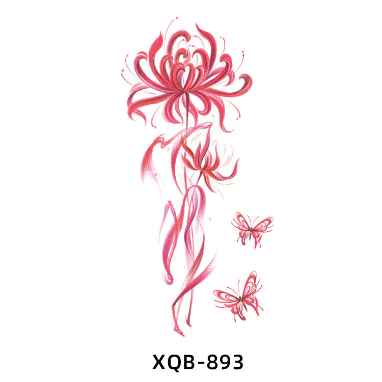 Free shipping Tattoo Small Full Arm Tattoo Sticker Waterproof Sweatproof Half Sleeve Men's and Women's European and American Color Black and White Flower Tattoo Water Transfer Stickers Wholesale