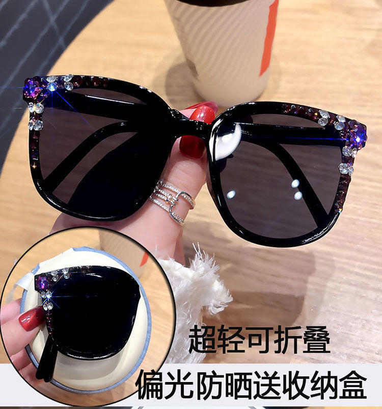 Women's fashion glasses 2023新款折叠墨镜女高级感偏光防紫外线轻便潮男开车防晒太阳眼镜