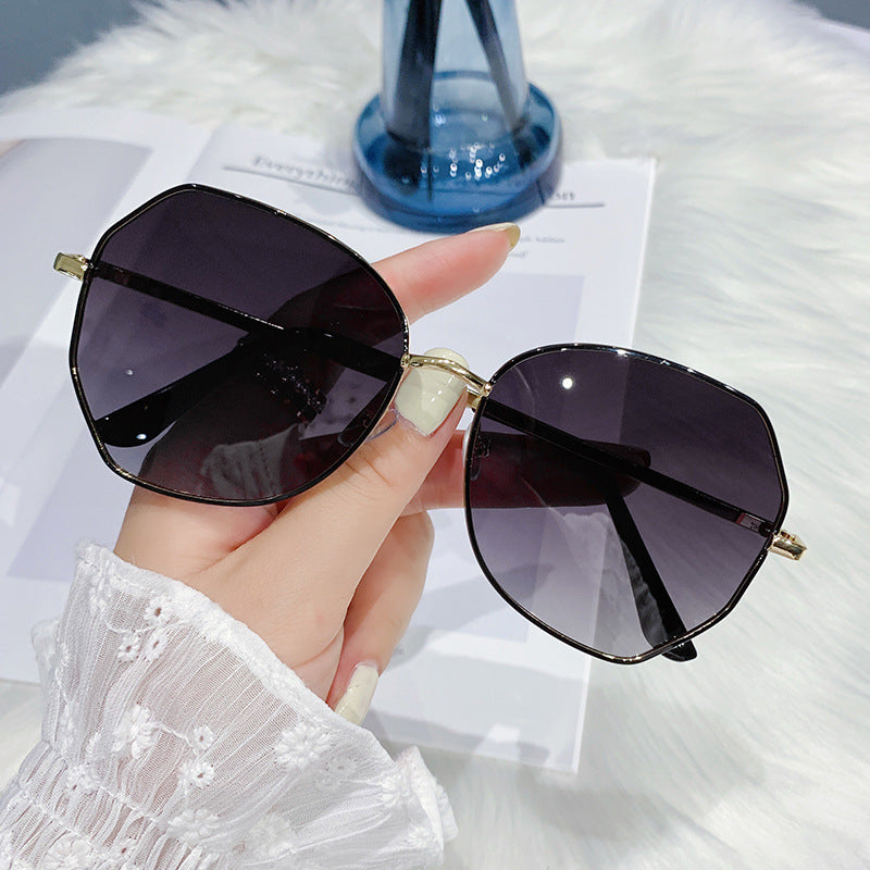 Women's fashion glasses2022新款偏光眼镜跨境女士墨镜韩版潮防紫外线ins太阳镜大脸显瘦