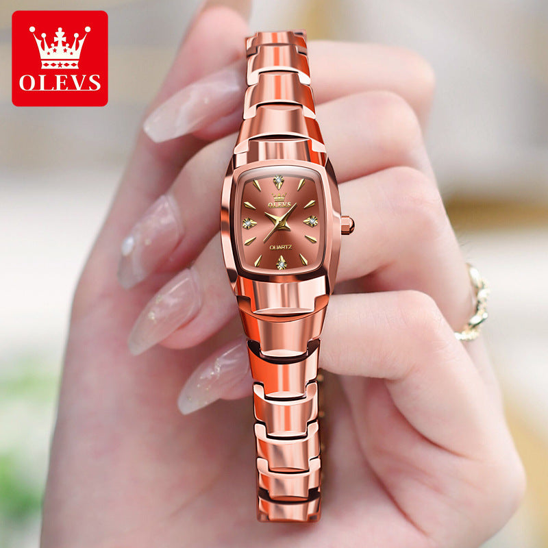 Women's fashion watch Oulishi brand new tungsten steel quartz watch women's watch fashion women's watch women's watch