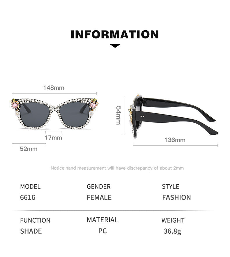 Women's fashion glasses 跨境水钻防蓝光眼镜女抗疲劳眼睛素颜显瘦护目镶钻平光镜无度数