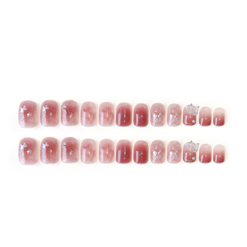 Fashion  nail New Nail Beauty Wear a Short Cute Style Nail Patch Wear a Butterfly Nail Stickers Wholesale A47