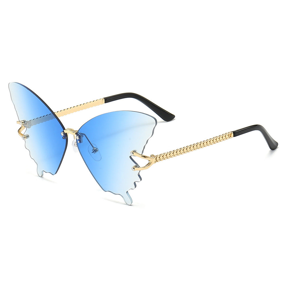 Women's fashion glasses 新款女士蝴蝶太阳镜时尚大框渐变色墨镜欧美潮流ins街拍太阳眼镜