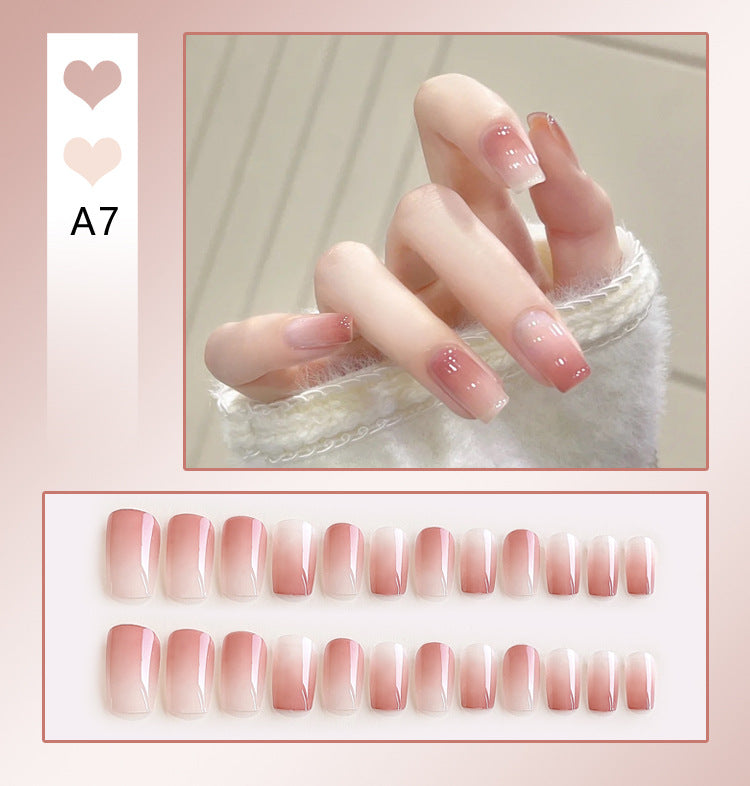 Fashion  nail Internet Celebrity Fake Nail Patch Wear Armor Finished Product Nail Tip Nail Stickers Removable Nail Patch Stall Supply Manufacturer