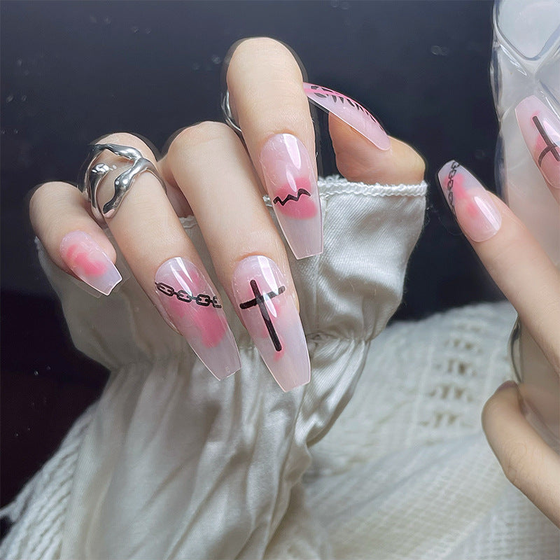 自由枷锁穿戴甲指甲贴love yourself美甲贴片欧美假指甲外贸nails