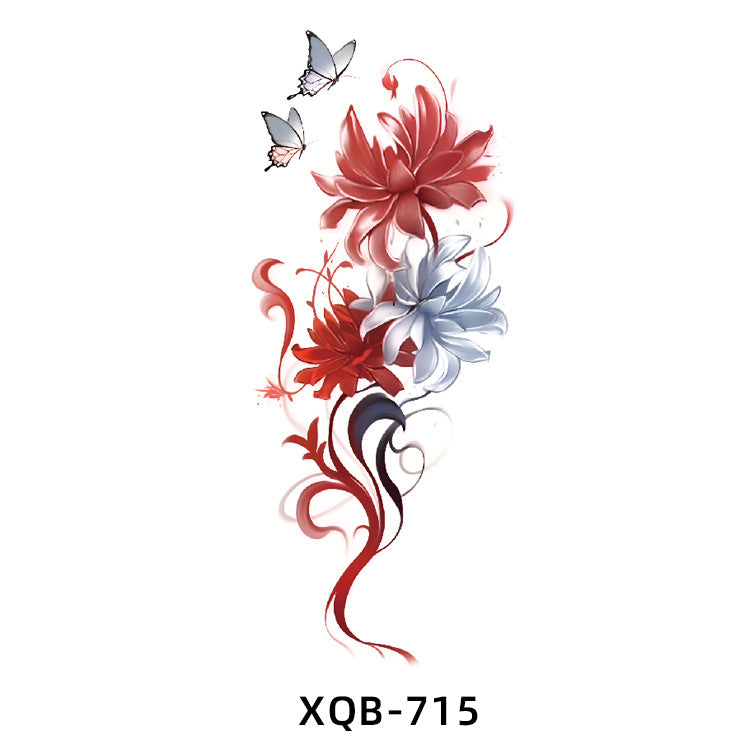 Free shipping Tattoo New Small Full Arm Animal Tiger Half Sleeve Tattoo Sticker Waterproof Sweatproof Men's and Women's Flower Arm Tattoo Sticker Paper Factory Wholesale