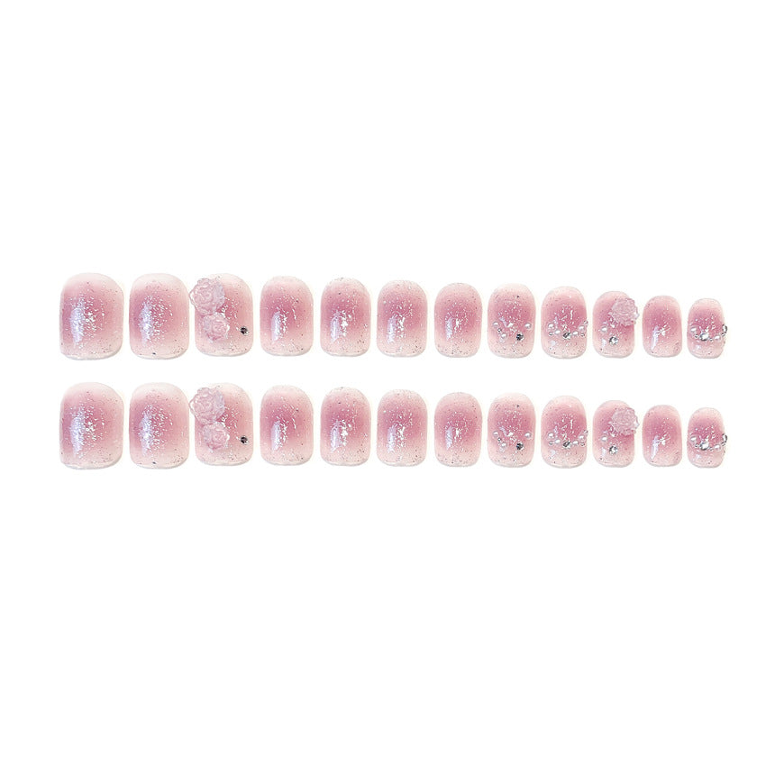 Fashion  nail Gentle Camellia Wear Armor Nail Patch Nail Sticker Nail Stickers Fake Nails Wearable Nail Stickers A18