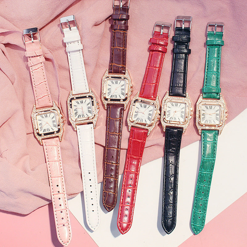 Women's fashion watch bracelets set INS style  Harajuku Preppy  Style Elegant Belt Fresh Mori Artistic style basic versatile