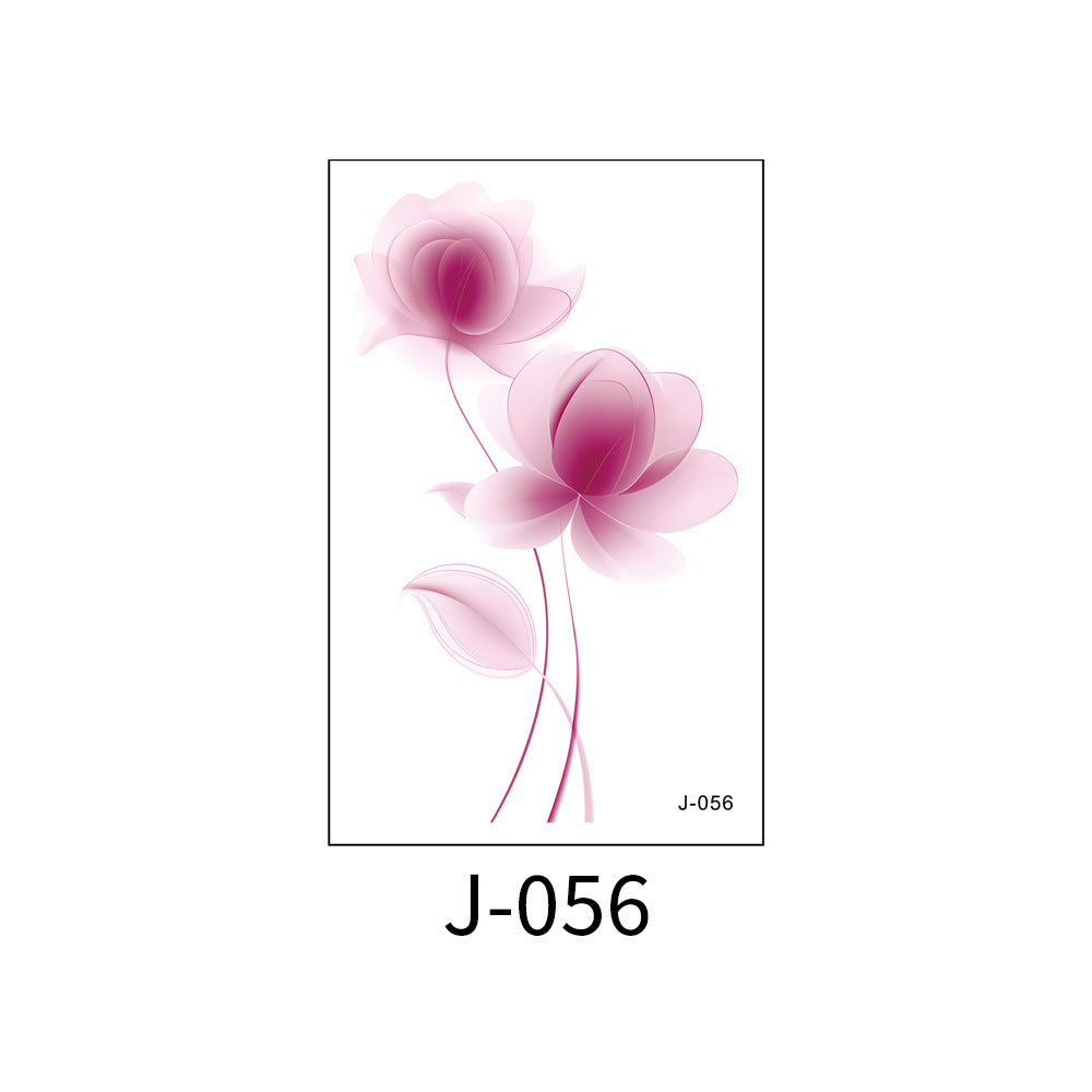 Free shipping Tattoo Colorful Flower Tattoo Sticker Disposable Waterproof Hand Back Clavicle Chest European and American Scar Covering Fresh Tattoo Sticker Paper