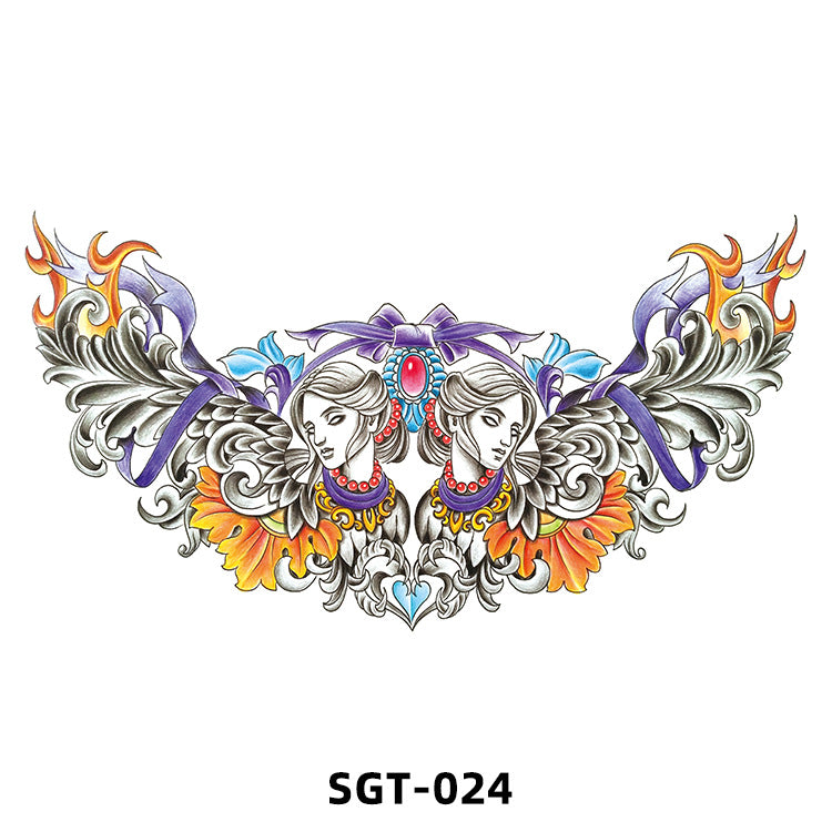 Free shipping Tattoo 2023 New Factory Wholesale Chest Paste Tattoo Sticker Back Tattoo Wings Big Picture Sticker Tattoo Sticker Back Sticker