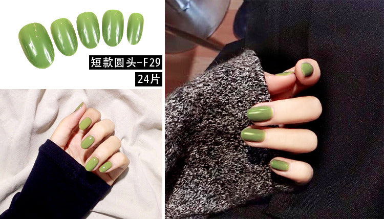 Fashion  nail Fake Nail Patch Wear Armor Finished Product Nail Tip Nail Stickers Disassembly Nail Patch Women's Removable Nail Stickers Short
