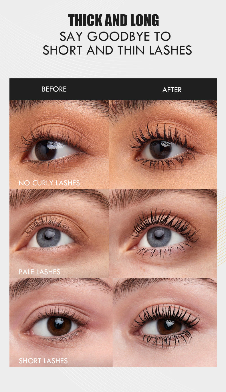24 hours Ultra Long Lasting Mascara Waterproof Slim Long Thick Curling 4D Mascara